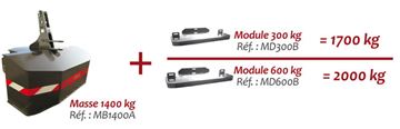 Image de Pack Acier LESTAGRI Evolutif 1 700 kg (1 400 + 300 kg)